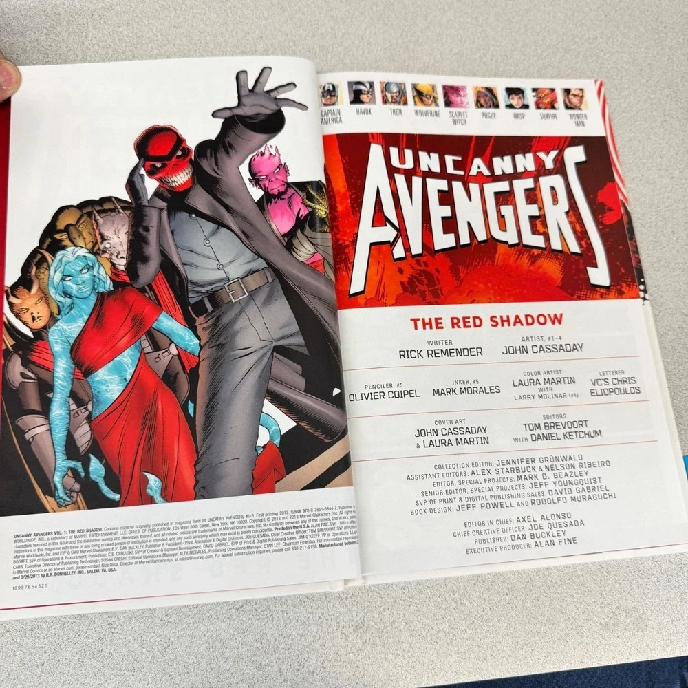 Uncanny Avengers The Red‎ Shadow Marvel NOW! HC Rick Remender Cassaday Coipel